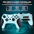 Miniatyrbilde 2 av 6: Trådløs Switch Pro-kontroller, Nintendo Switch-kontroller med programmerbar/vibrasjon/turbo-kompatibilitet med Nintendo Switch/Lite/OLED/Windows PC,S blue