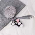 Miniatyrbild 3 av 9: Söta nyckelringar för flickor, Kawaii bilnyckelringstillbehör, nyckelplånbokshandväskberlocker för kvinnor Black