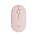 Miniatyrbillede 1 af 7: Logitech M350 Pebble trådløs mus med Bluetooth eller 2,4 GHz-modtager, lydløs, slank computermus med stille klik Pink