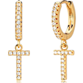 Miniatyrbild 1 av 5: AVEKI 18K Delikat förgylld Pave Cubic Zirconia Brev Charm