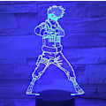 Miniatyrbild 3 av 3: Kakashi 3D-lampa 7 färger dekorativ nattlampa med USB-laddning