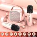 Pikkukuva 5 / 9: Mini Karaoke -laitteisto, tukee Bluetooth AUX USB -muistikorttia, kannettava Bluetooth -kaiutin langattomalla mikrofonilla Pink