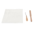 Miniatyrbillede 9 af 10: Latch Hook Tool Kit Blank Rug Hooking Mesh Canvas Træhåndtag Hæklekrog til Tæppe Gobelin