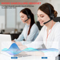 Miniatyrbilde 3 av 6: USB-C Hodetelefon med Mikrofon for Bærbar PC Telefon, Hodetelefoner med Støydemping Mikrofon for Datamaskin, On-Ear Ledningsbundet Kontor Call Center Hodetelefon for USB-C
