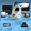 Miniatyrbillede 7 af 7: Gaming Headset PS4 Headset, Xbox Headset med 7.1 Surround Sound, Gaming Over Ear Hovedtelefoner med Støjreduktion Fleksibel Mikrofon Memory Øremuffer, til White