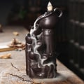 Miniatyrbillede 4 af 6: Vandfald Røgelse Brænder Tekande Design Rolig Stemning Lindre Angst Hjælpe Søvn Bredt Anvendt Tilbageflow Røgelse Brænder