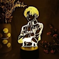 Miniatyrbild 3 av 7: Attack on Titan 3D Anime Lamp Natt Levi Ackerman Illusion N