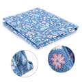 Miniatyrbild 5 av 10: Växtblomma Bomullsduk Blommig Patch Work DIY Handgjorda Material Sytillbehör400304- Flora-Blå