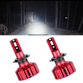 Miniatyrbilde 5 av 11: 2 stk 10000LM 60W Super Lys Bil LED Hovedlys Konverteringssett Hovedlys Pærer for H7
