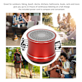 Miniatyrbillede 2 af 4: Mini Bluetooth-højttaler IP67 Vandtæt Auto Connect Bærbar Trådløs Højttaler med Basradiator til Bruserum Cykel Bil Red