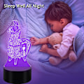 Miniatyrbild 5 av 7: 3D-illusionsspelserie nattlampa - 4 mönster, 16 färger, fjärrkontroll & smart touch, jul- och födelsedagspresenter för barn/pojkar