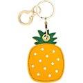 Miniatyrbillede 1 af 6: Læder nøgleringholder etui kompatibel med Apple AirTag, sød beskyttende Air Tag cover med nøglering, anti-scratch finder GPS tracker etui til Another Pineapple