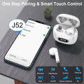 Pikkukuva 5 / 7: Langattomat nappikuulokkeet, Bluetooth-kuulokkeet 5.3 Stereo Bass 42H korvanappikuulokkeet 2024 Melunvaimennus Kuulokkeet 4 ENC Mic Puhelu Bluetooth Kuulokkeet USB-C LED D White