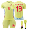 Miniatyrbilde 1 av 2: 24-25 Spania bortekamp Barnas Voksen Fotballtreningsdrakt Sett Nr.19 Lamine Yamal XXXL