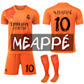 Miniatyrbilde 1 av 2: 2024 Real Madrid Y3 Co-Branded Special Edition Rose Pattern Football Jersey Orange Barnas fotballsett No.10 Mbappe XL