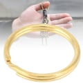Miniatyrbillede 2 af 10: 10 stk. Messing Nøglering Guld Taske Krog Forbindelse Nøglering DIY Læder Håndværk Hardware Tilbehør 35mm