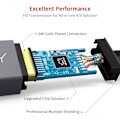 Pikkukuva 5 / 5: Mini DisplayPort - HDMI -sovitin, Mini DP (Thunderbolt) - HDMI -sovitin, kullattu punottu, yhteensopiva MacBook Air/Pro:n, Microsoft Surface Pro/Do:n kanssa