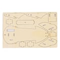 Pikkukuva 9 / 9: Kilpa-auton kokoamispaketti Manuaalinen DIY Puinen autosetti 1.5V Lasten opetus kokoamispaketti (WF Kilpa-auto B(Pieni auto pää) )