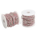 Miniatyrbilde 8 av 10: Rhinestone Trim 10yd oksidasjonsbestandig blank overflate robust holdbar utsøkt design mye brukt Rhinestone ChainLight Pink On Silver