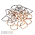 Miniatyrbillede 4 af 10: 120 stk. Metal D-ringe med stærk bæreevne Glattere overflader Guld Sølv Zink Legering D-formet spænde clips til DIY sæder Bælter