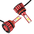 Miniatyrbillede 4 af 11: 1 Par Super Lyse Bil Auto LED Forlygte Sæt Forlygte Pærer 6000K 50W H8