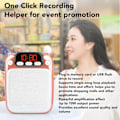 Miniatyrbild 3 av 11: Röstförstärkare Bärbar Uppladdningsbar Bluetooth Röstförstärkare med Trådlös Mikrofon Headset för Lärare Guide Rose Gold