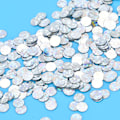 Pikkukuva 7 / 9: 50G DIY PVC ei reikää pyöreä paljetti lava häävaatteet tarvikkeet (Laser hopea 2mm)