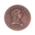 Miniatyrbilde 1 av 10: 1792 USA 1 Cent Messing Vintage Samleobjekt Mynt Samlemynt