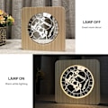 Miniatyrbilde 2 av 7: Trelampe med stjernetegn, 3D-illusjon nattlys for soverom, bursdagsfestdekorasjon (Skytten)