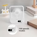 Miniatyrbilde 3 av 5: Bordvifte Batteridrevet, USB Oppladbar Vifte, 2400mAh 180° Stille Personlig Vifte Med Strømdisplay, 100 Hastigheter Justerbar Bordvifte