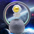 Miniatyrbild 1 av 5: Bluetooth-högtalare RGB-ljus touch-justering 360 graders surround magnetisk levitation astronaut-högtalare Type B