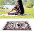 Miniatyrbild 6 av 10: Vikbar rektangulär bönematta i polyester för muslimer, meditationsmatta, pilgrimsfilt, matta