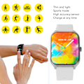 Miniatyrbillede 7 af 7: Smartwatch med iltmåling, opkaldsskærm, IP68 vandtæt touchskærm smartwatch med skridttæller White