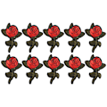Miniatyrbillede 4 af 10: Broderi Klud Mærkat DIY Klæbende Dekorative Tøj Patches til Taske Tørklæde Tøj Reparation DekorationRose