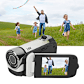 Miniatyrbilde 6 av 6: D90 1080P 16MP Digitalkamera 2,4 tommers roterbar skjerm videokamera 16X zoom HD videoopptaker med fylllys White
