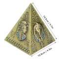 Miniatyrbillede 3 af 5: Ægyptisk pyramidemodel grøn bronze stor retro klassisk udsøgt dekorativt håndværk ornament