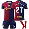 Pikkukuva 1 / 2: 24-25 Barcelona kotipeli Lasten Aikuisten Jalkapalloharjoitteluasu Setti No.27 Lamine Yamal M