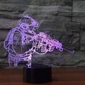 Miniatyrbild 4 av 7: Snipergevär Optisk Illusion 3D LED Sensor Nattlampa med Smart Touch & USB 7 Färger Byt Atmosfärlampa för Jul Thanksgiving Dekoration
