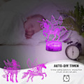 Miniatyrbild 5 av 7: 3D Unicorn Nattlampa för Flickors Rum, 3-Mönster och Timing