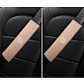 Miniatyrbilde 1 av 5: For Volvo setebelte skuldertrekk XC60/XC40/S90/S60 sikkerhetsbelte semsket skinntrekk (par, beige)