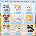 Miniatyrbild 3 av 7: Micro Mini Byggklossar Katt-Serie, Djurmodell Leksak Partypresenter för Barn, Kreativa Byggklossar Leksaker, Födelsedagspresent för Pojke Flicka Åldrar 6-12+ Munchkin Cats