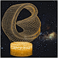 Miniatyrbild 3 av 7: 3D Planet Saturn Nattljus Stjärna Optisk Illusion Lampor Re