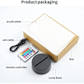 Miniatyrbillede 7 af 7: One Piece Luffy 3D Illusion Natlampe Smart Touch, RGB Effekt USB Kabel Drevet Kreativ 3D Japansk Anime Lampe