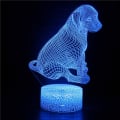 Miniatyrbild 1 av 4: 3D Golden Retriever Valpar Nattlampa 16 Färgförändring Deko
