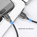 Miniatyrbild 4 av 5: Flätat USB Type-C laddnings- och datakabel, 25 CM
