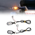 Miniatyrbilde 11 av 11: 2 stk Universelle Motorsykkel Blinklys 12V Styrelys Mini Oval Lampe for ATV Scooter