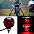 Miniatyrbillede 1 af 5: Motorcykel Baglygte Rød 8 LED Stoplys Kompatibel Med Chopper Bobber Cafe Racer Cykel