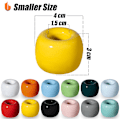Miniatyrbillede 2 af 7: Slank Mini Keramik Tandbørsteholder Stativ til Badeværelse Forfængelighed Bordplader (Gul 2-pak) 2Yellow