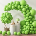 Pikkukuva 1 / 7: Lime Green Balloons 129pcs Light Green Balloons 18 12 10 5 Inch Fruit Green Latex Party Balloons for Birthday Dinosaur Jungle Baby Shower Decoration Lime Green
