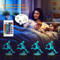Miniatyrbillede 3 af 8: Fodbold Natlys, 3D Optisk Illusion Lampe til Fodboldfan